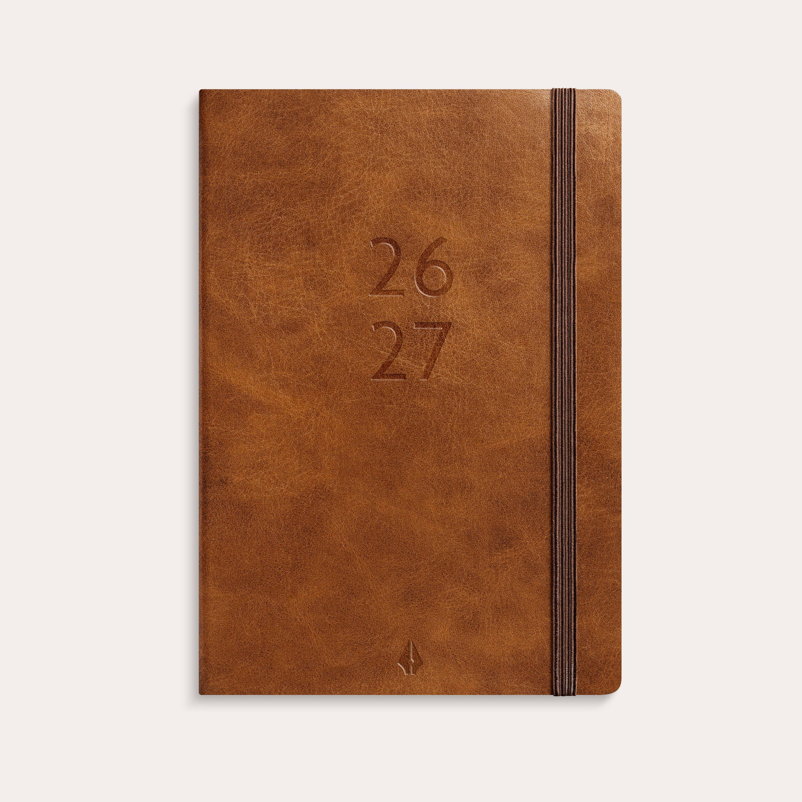 Studie A6 Forma Deluxe ugekalender tværf. brun kunstskind 2026/2027