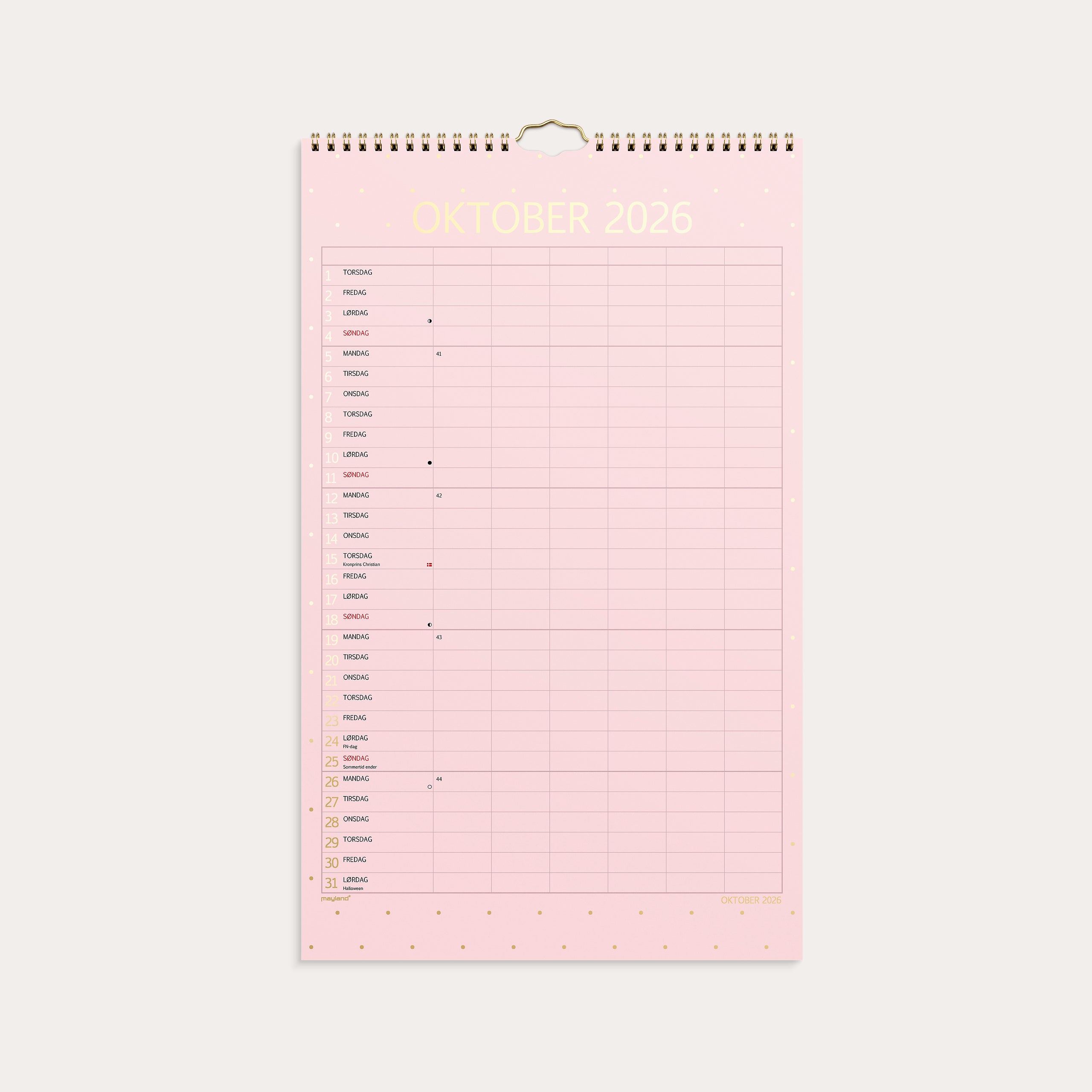 Studie Familiekalender Color 2026/2027