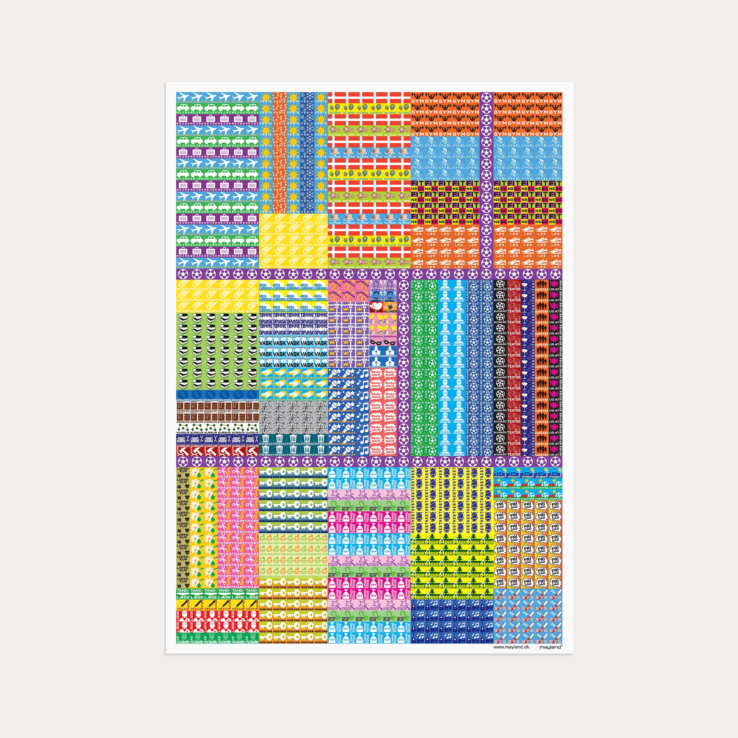 Studie Familiekalender Otto Dickmeiss & Lilja Scherfig A3 2026/2027