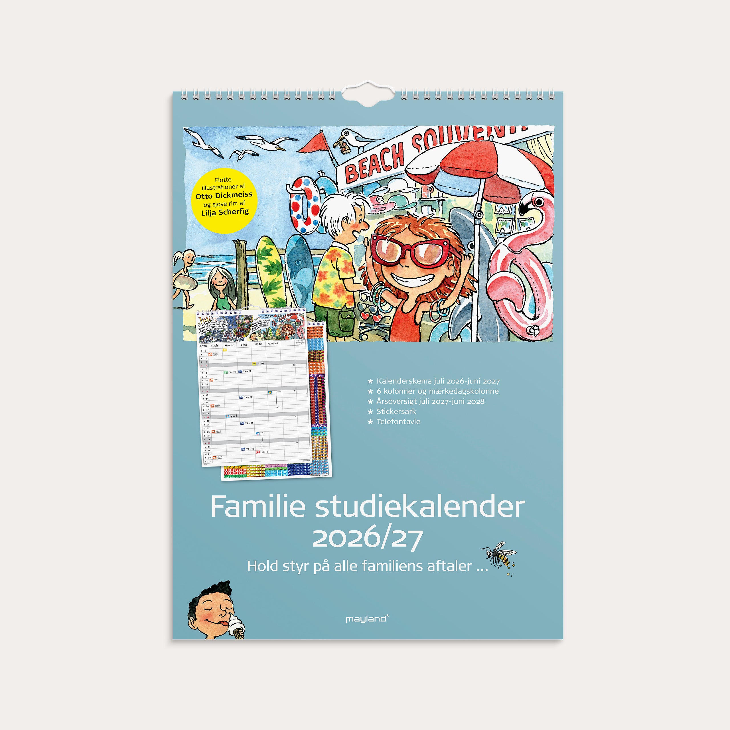 Studie Familiekalender Otto Dickmeiss & Lilja Scherfig A3 2026/2027
