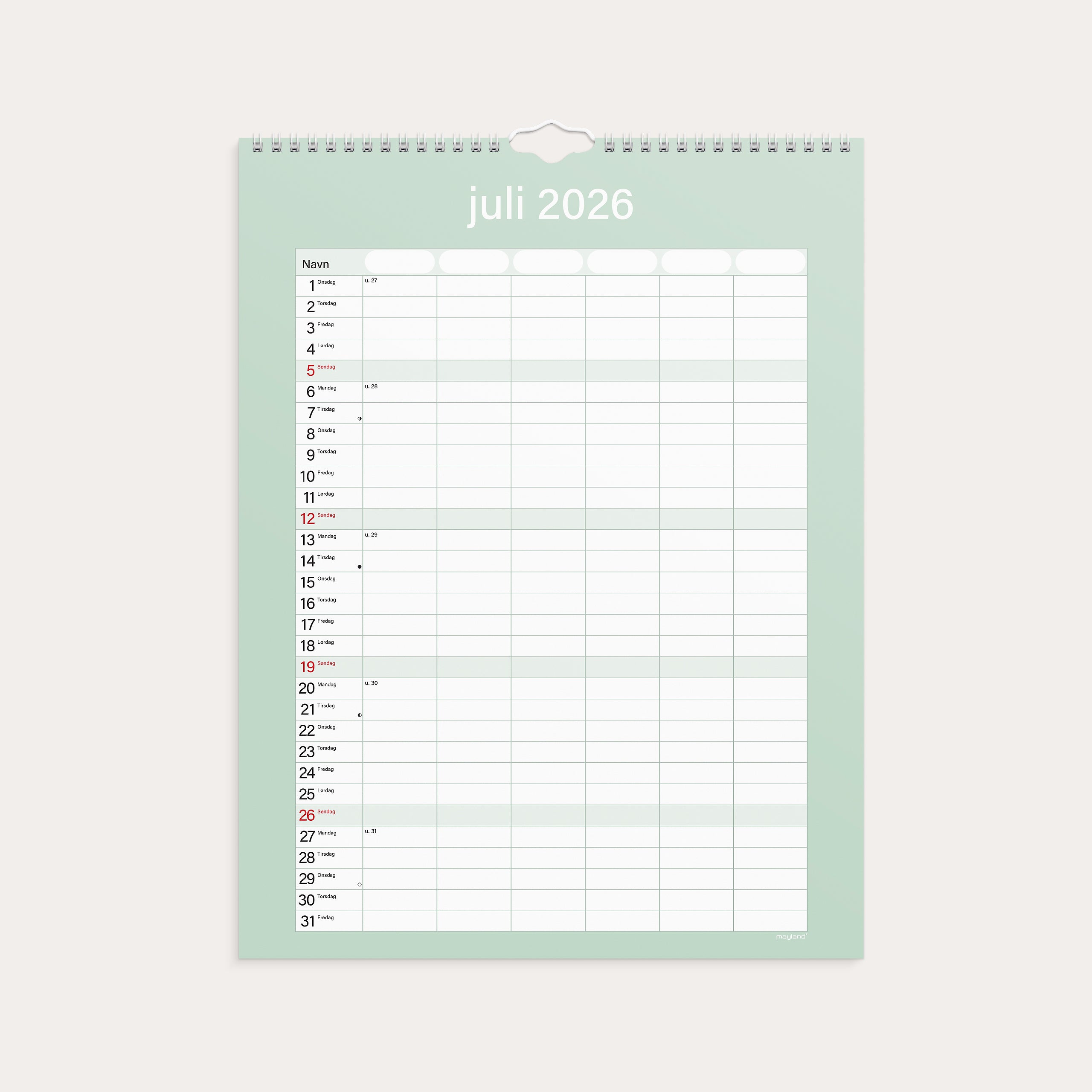 Studie Familiekalender Simply 2026/2027