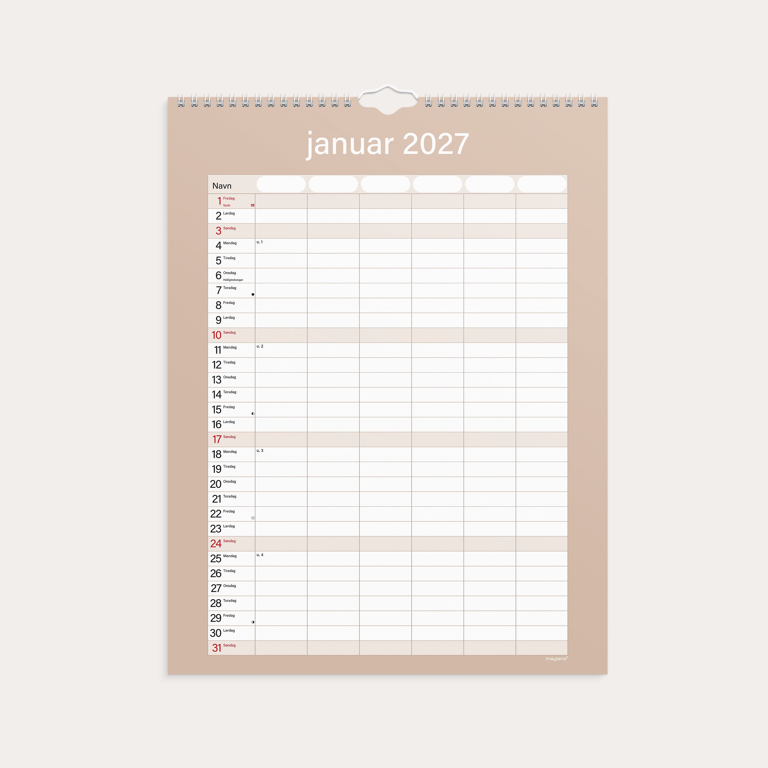 Studie Familiekalender Simply 2026/2027