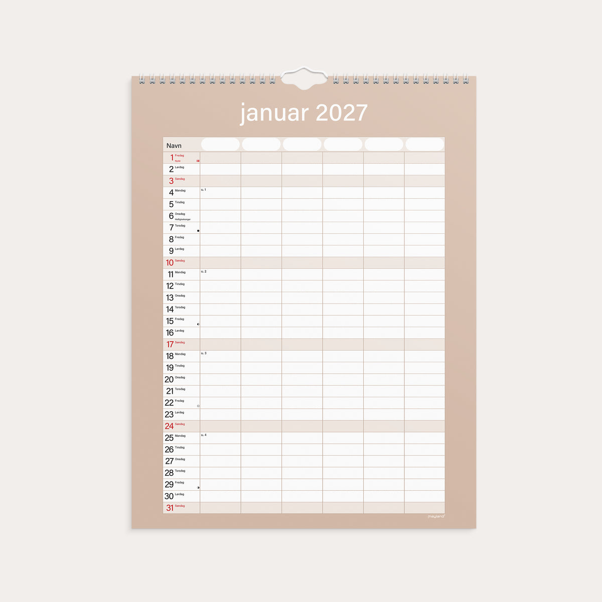 Studie Familiekalender Simply 2026/2027