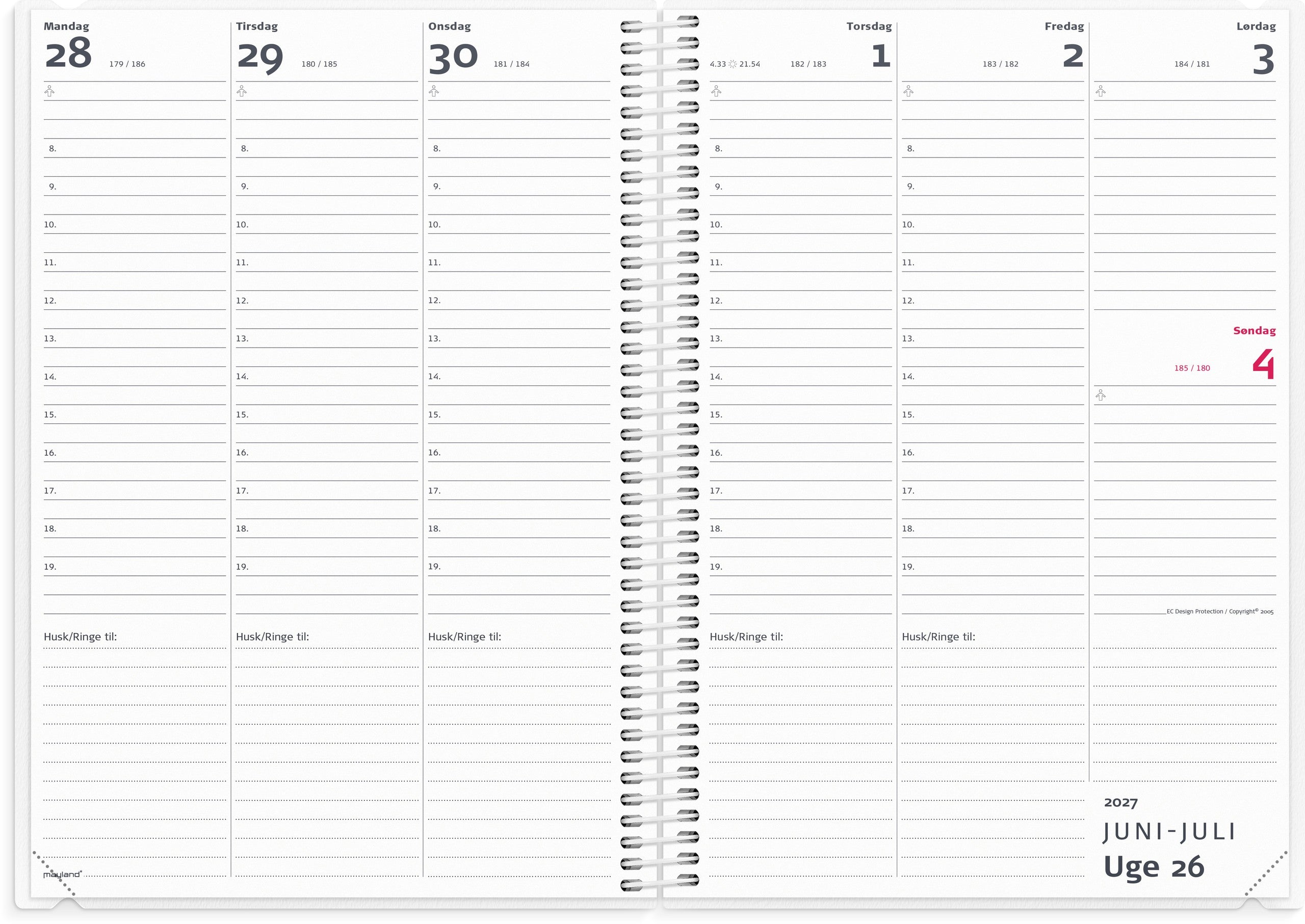 Studie Lærerkalender A5 2i1 2026/2027