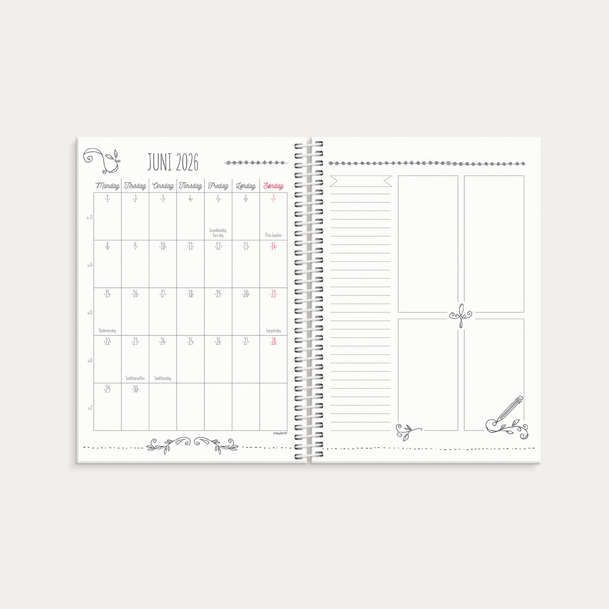 Studie Doodle I A5 ugekalender 2026/2027