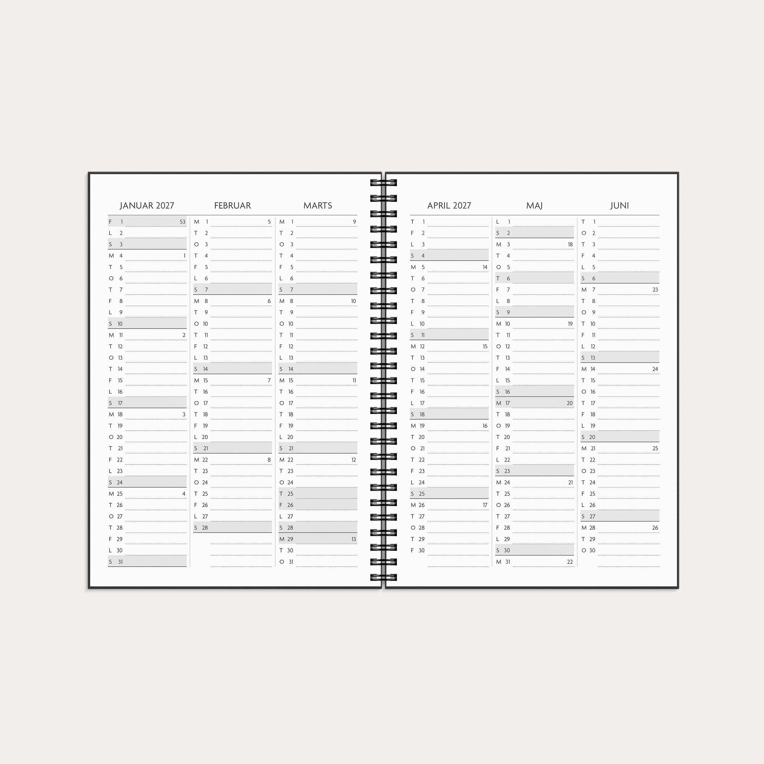 Studie Få det gjort A5 ugekalender 2026/2027