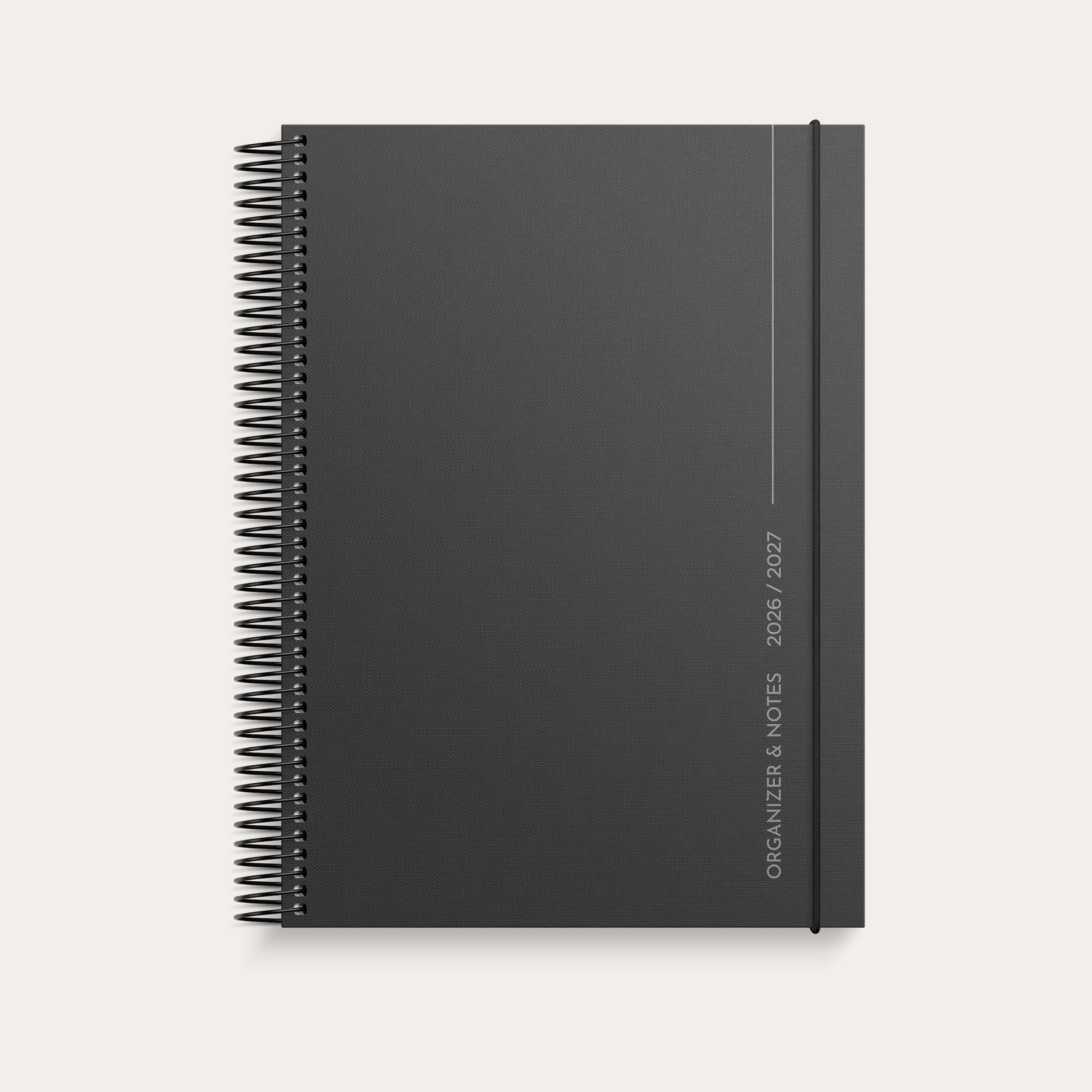 Studie Organizer & Notes A5 ugekalender sort 2026/2027