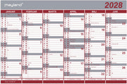 Kontorkalender Dobbelt halvårskalender 2028