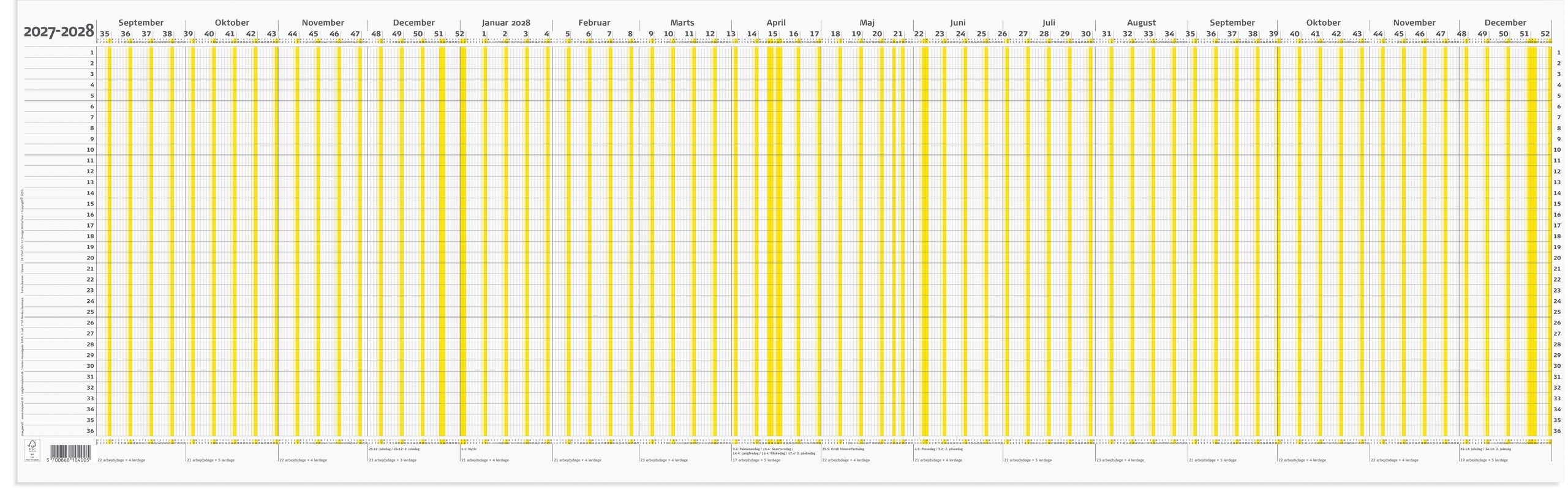 Ferie Planner 2027/2028