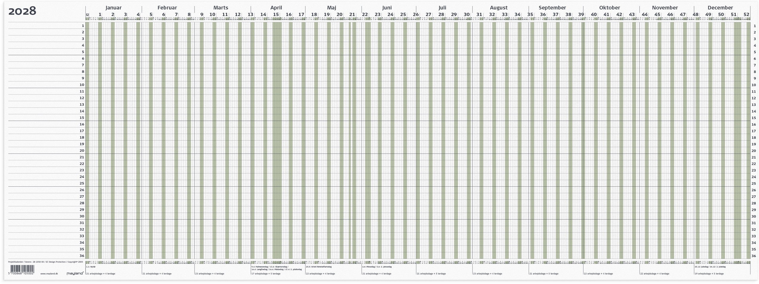 Projekt Planner grøn 2028