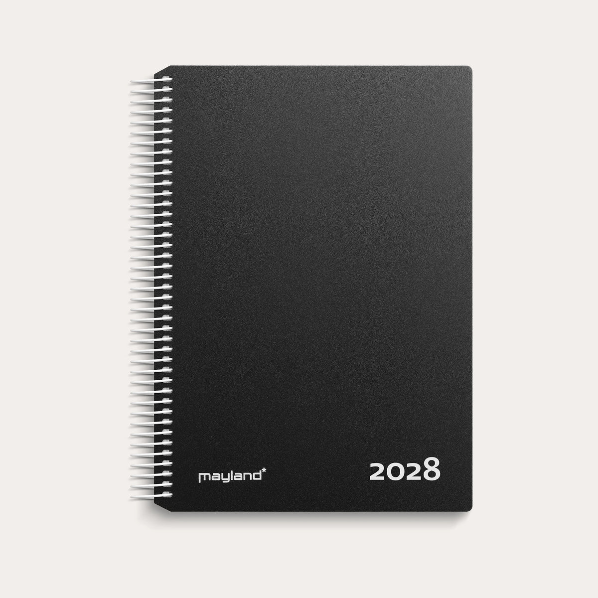 Timekalender sort PP-plast 2028