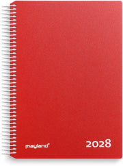 Timekalender rød PP-plast 2028