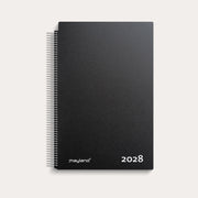 Aftalekalender A4 dag sort PP-plast 2028