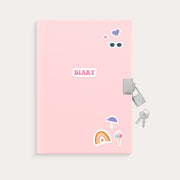 Diary with lock Pink