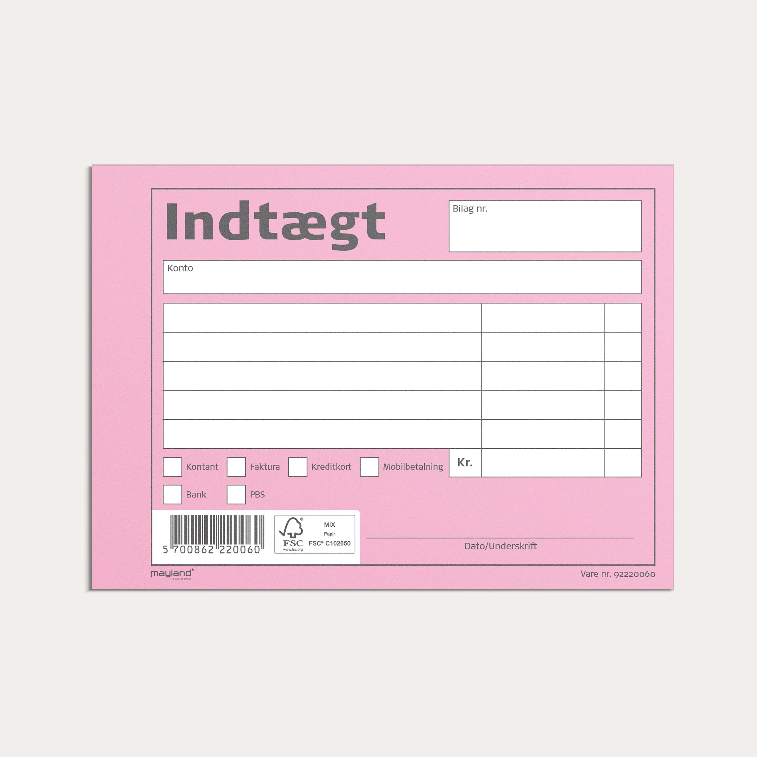 Indtægt 100 sider