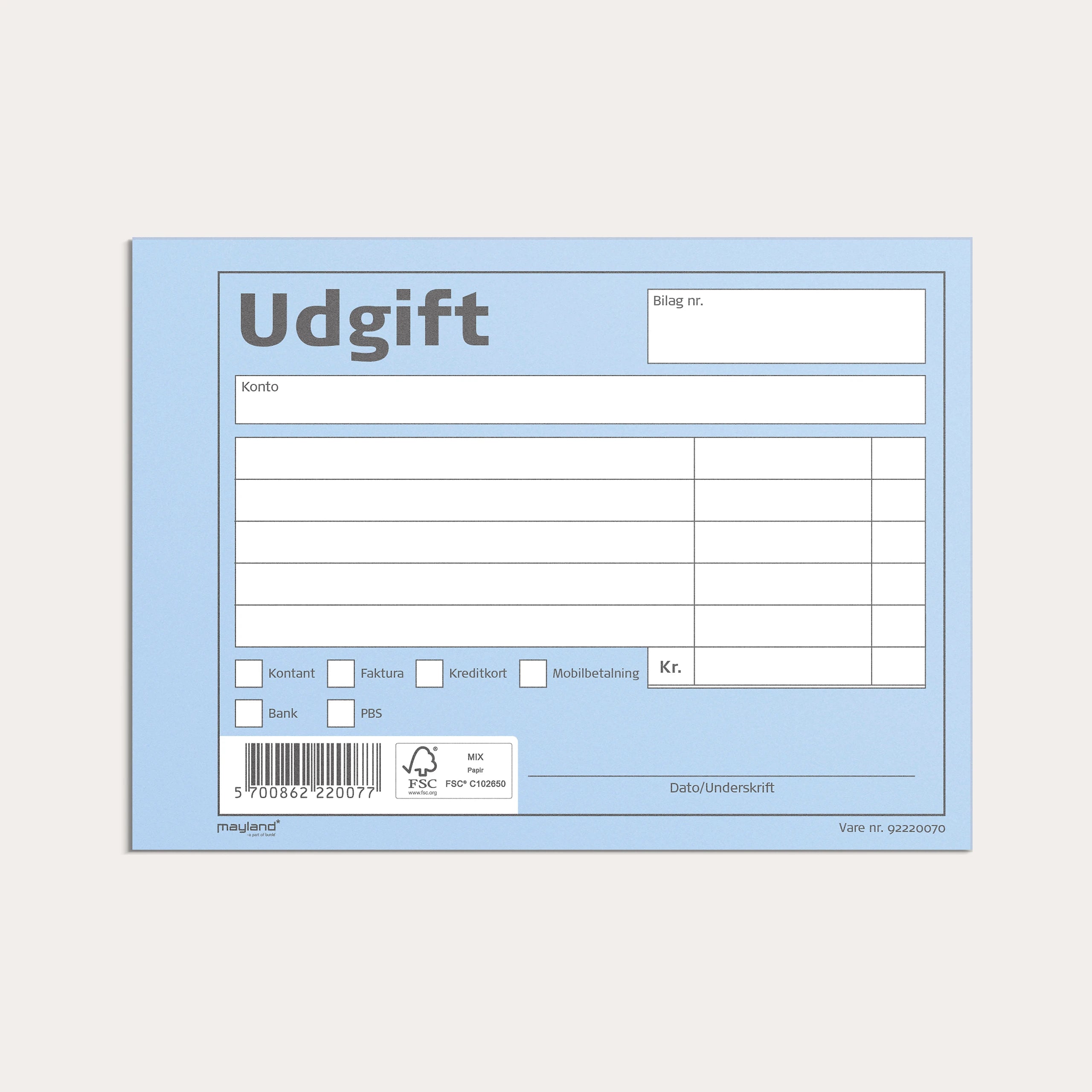 Udgift 100 sider