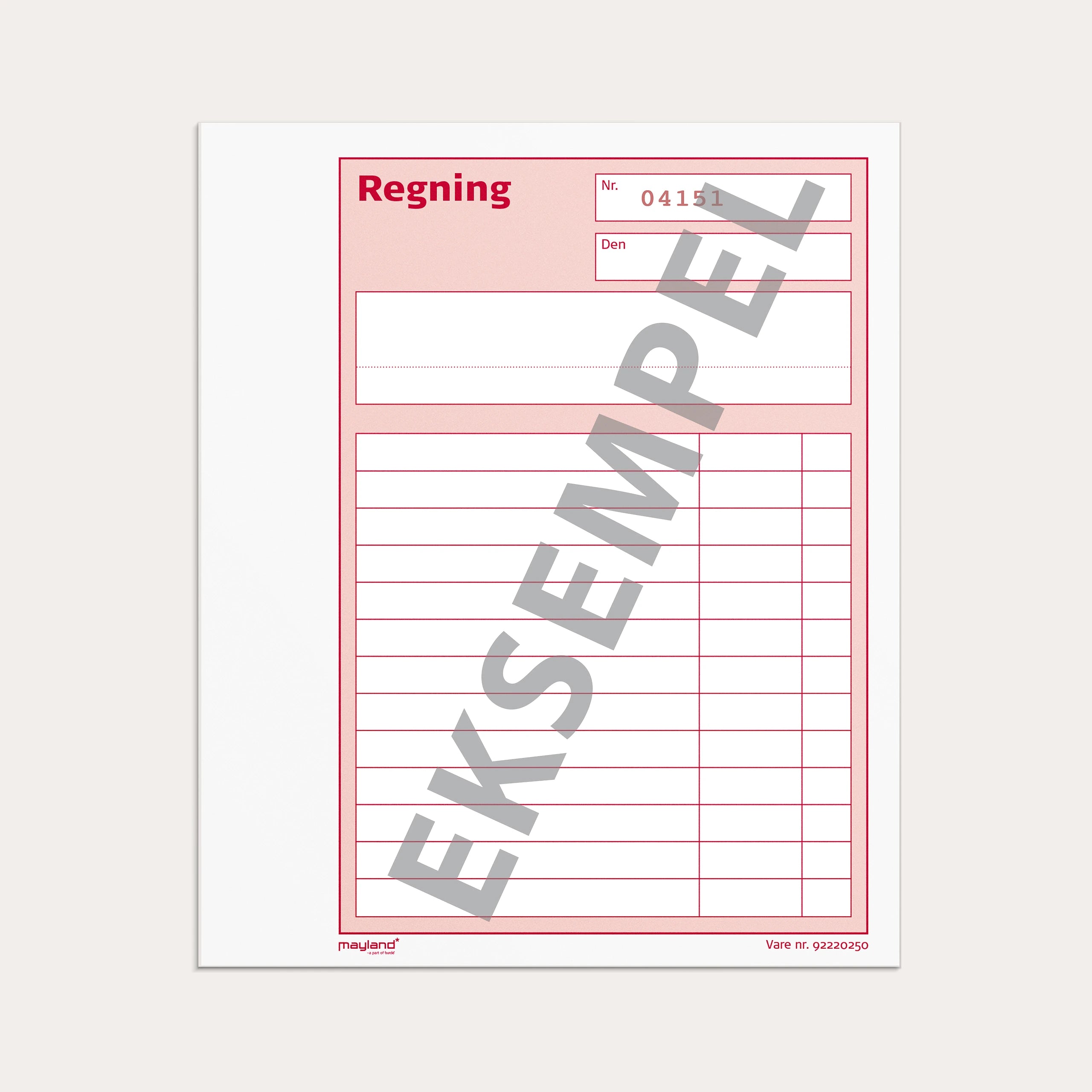 Regninger 2 x 50 sider m. kopi