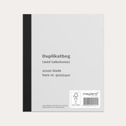 Duplikatbog m. talkolonne 2 x 100 sider m. kopi