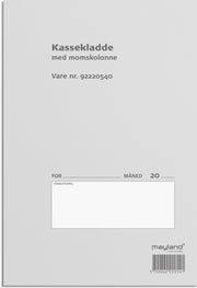 Kassekladde m. moms 32 sider