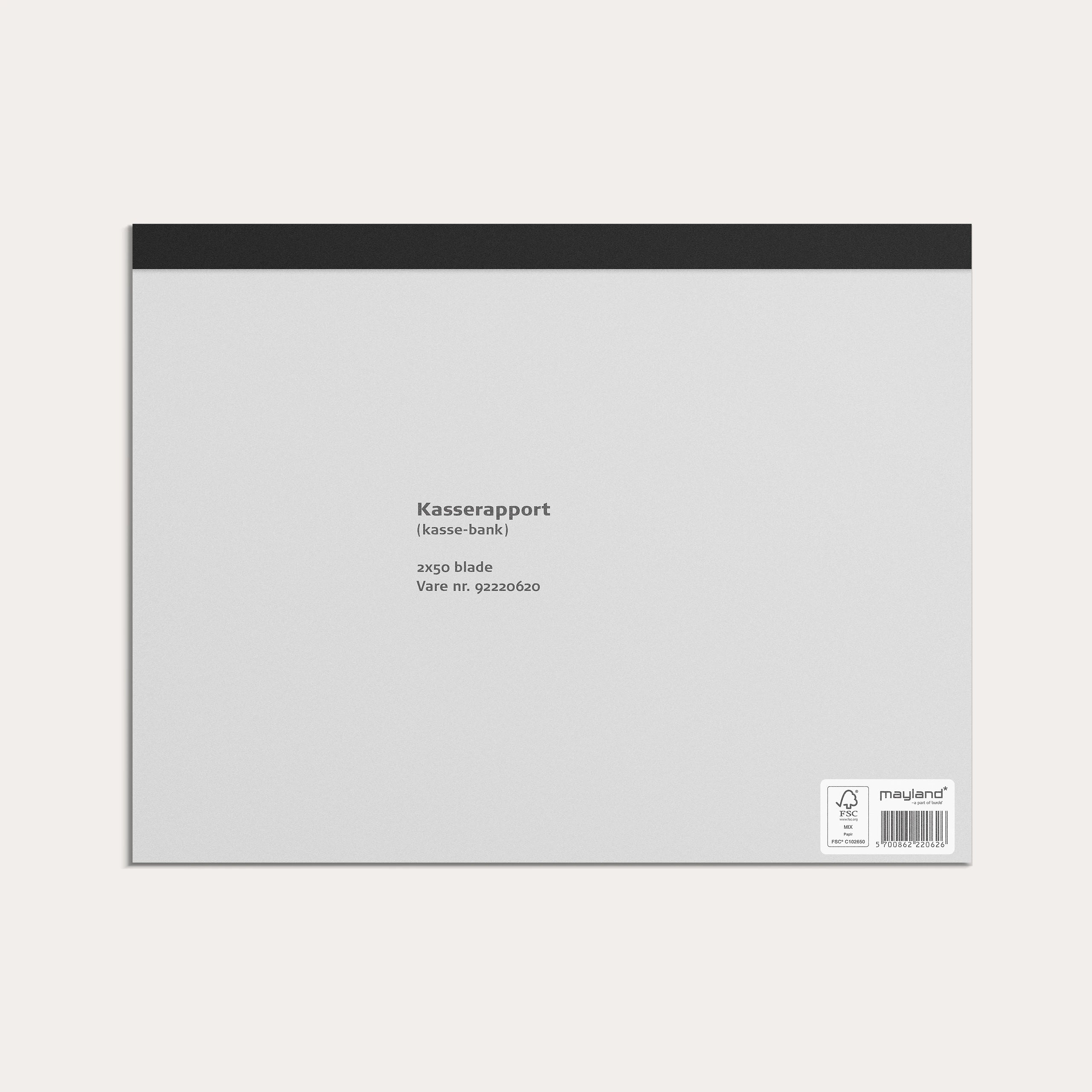 Kasserapport (kasse-bank) 2 x 50 sider m. kopi
