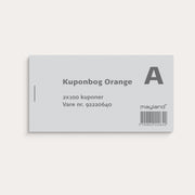 Kuponbog orange 2 x 100 stk.