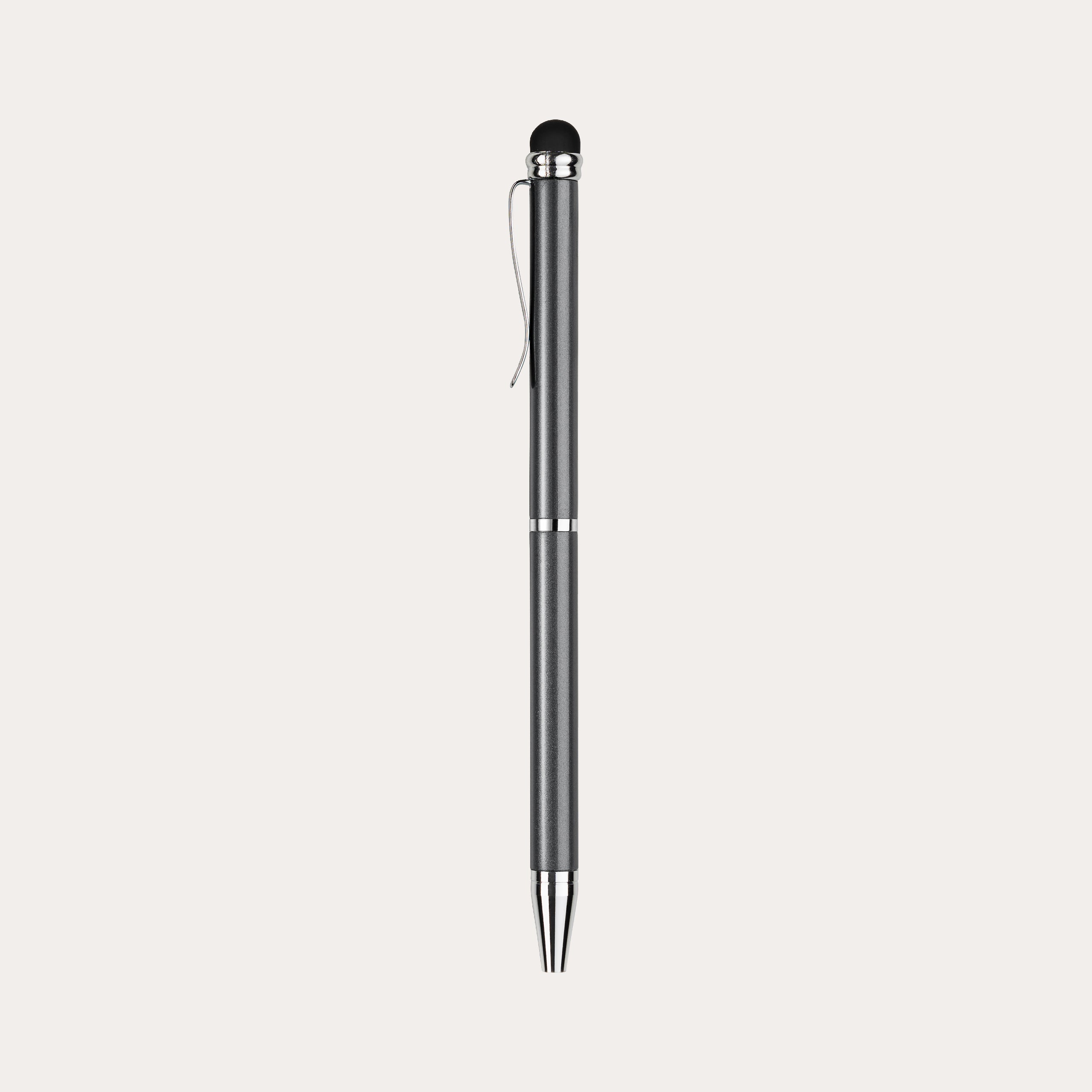 Kuglepen med touch-funktion metallic grå