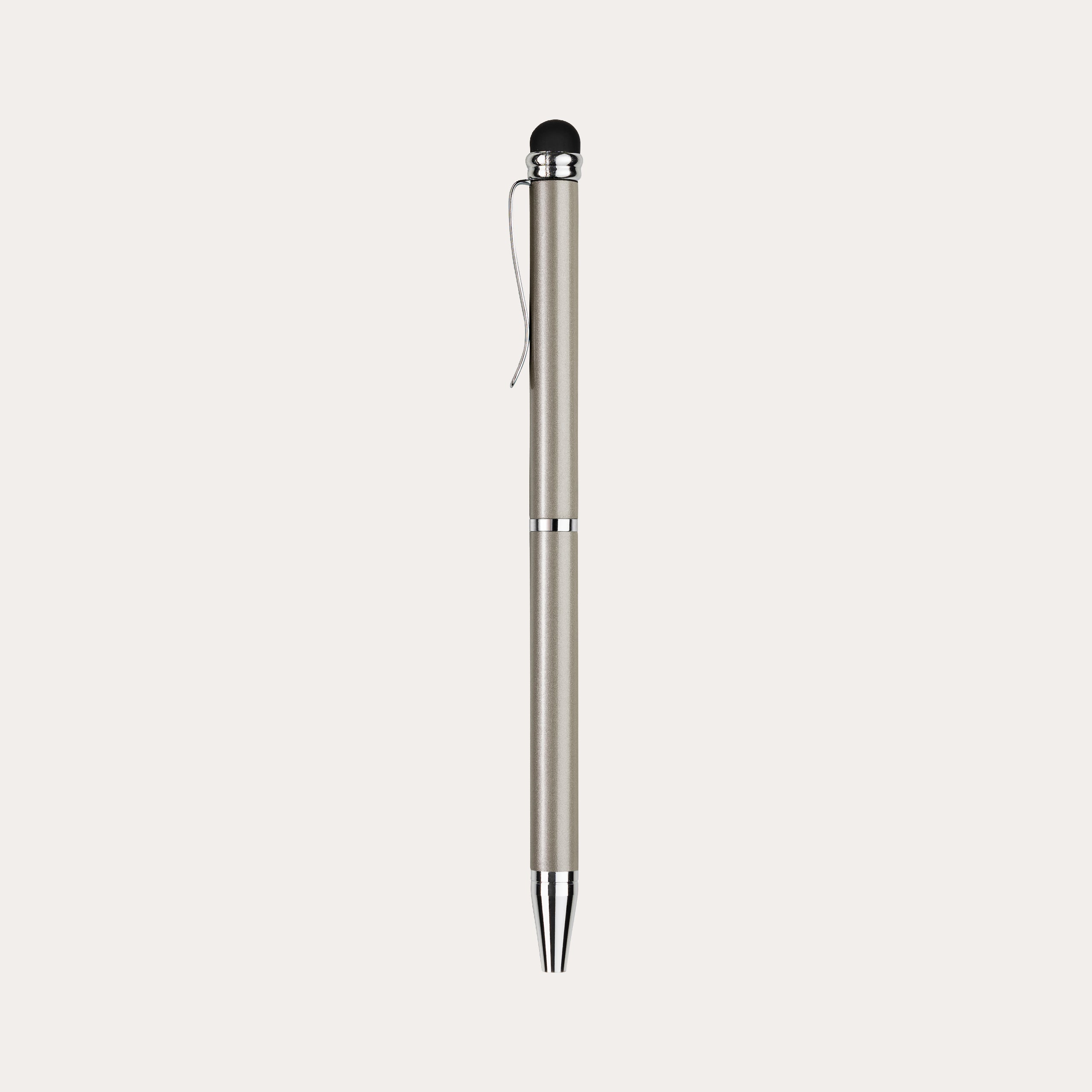 Kuglepen med touch-funktion metallic lysegrå