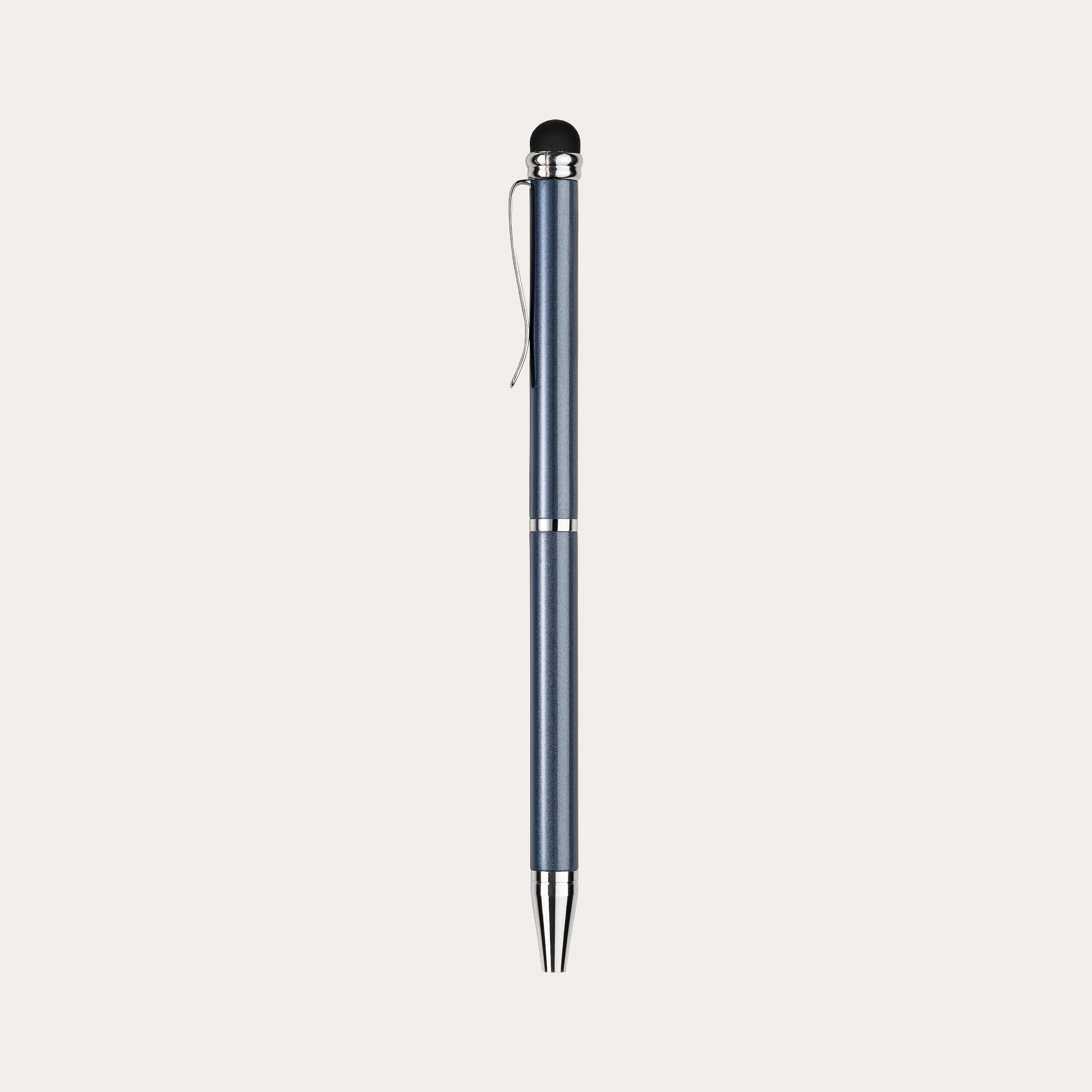 Kuglepen med touch-funktion metallic blå