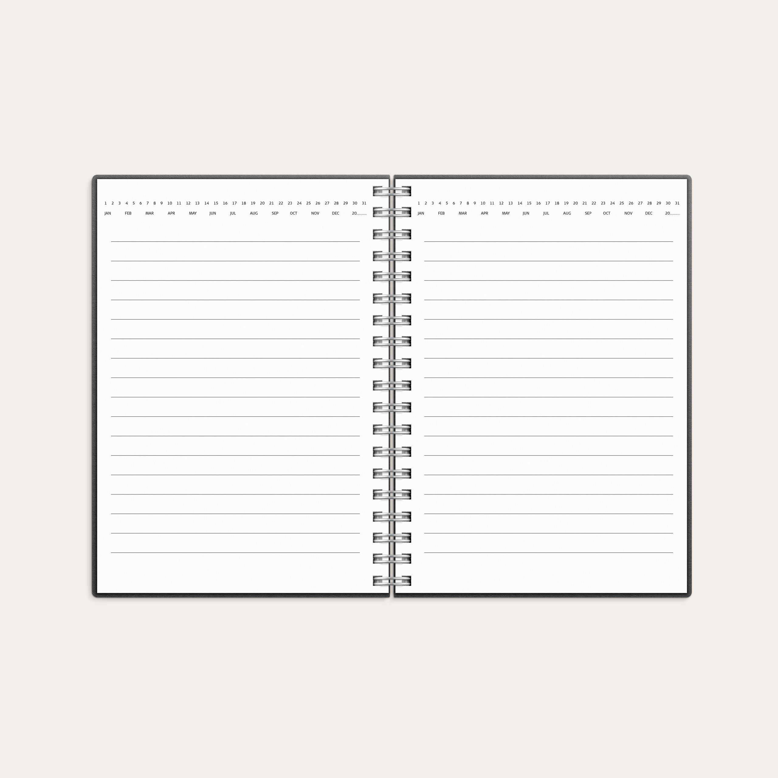 Notesbog A6 refill sort