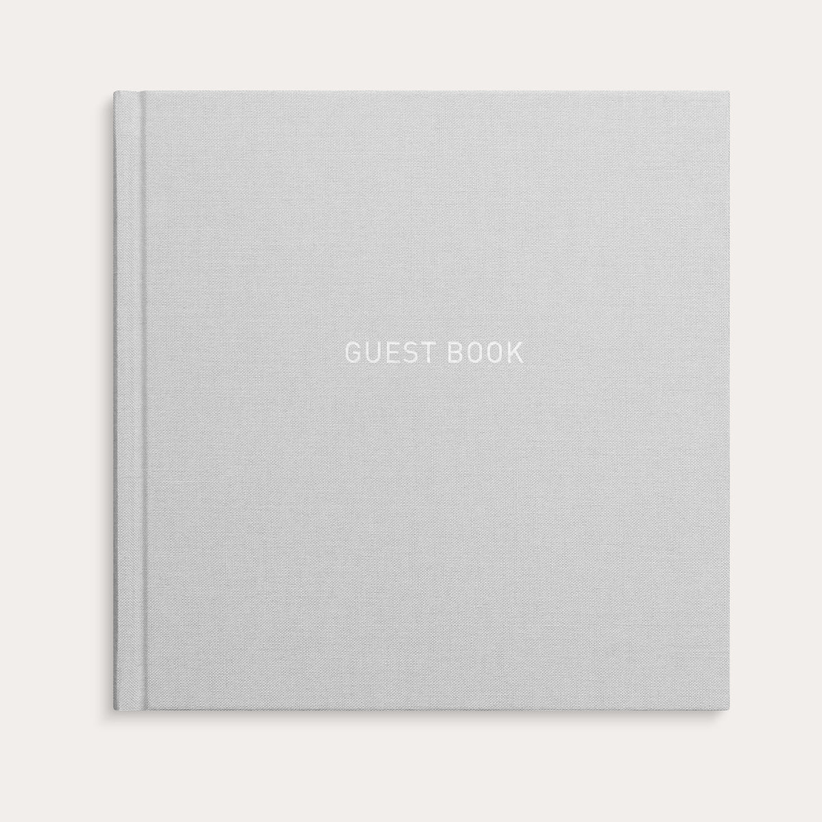 Guest Book tekstilpræg 180x180 mm grå