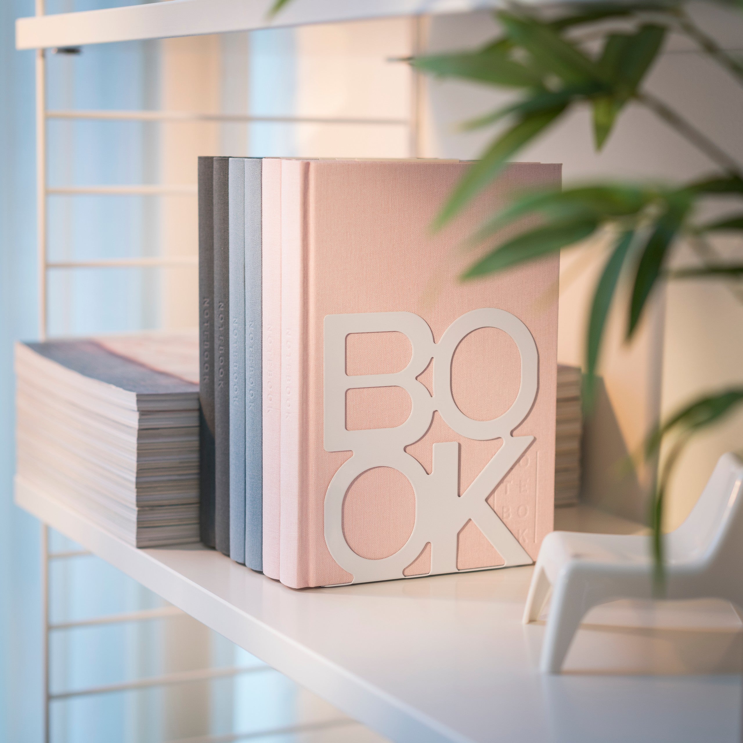 Bogstøtte BOOK 2-pak hvid