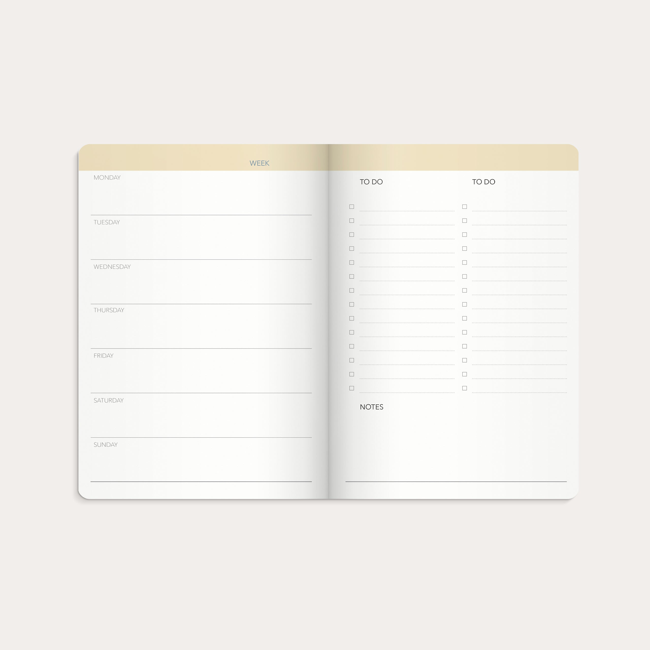 Week Planner undated blue