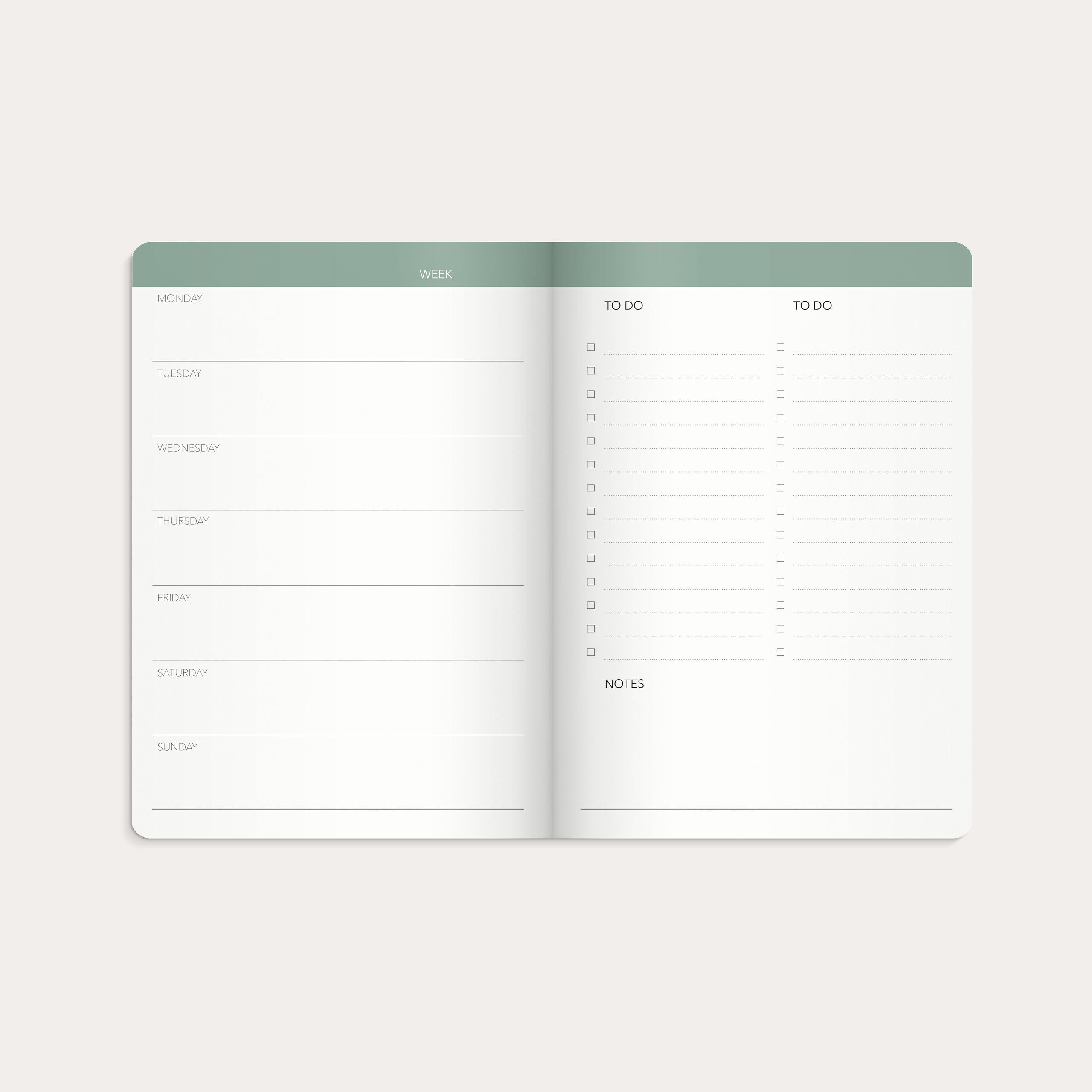 Week Planner blue kalender udateret
