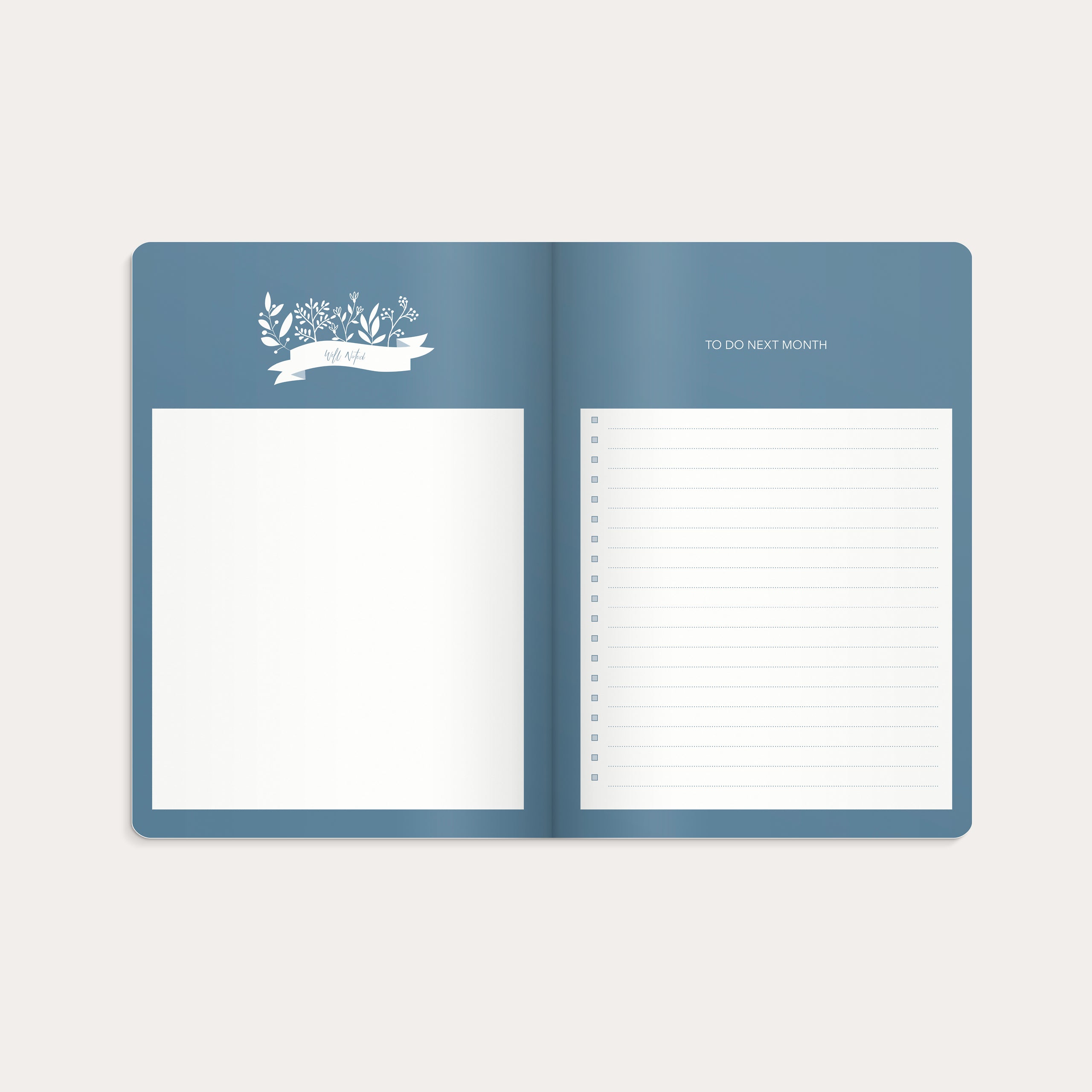 Week Planner blue kalender udateret