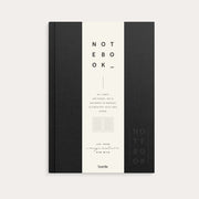 Notebook Textile black lined A5