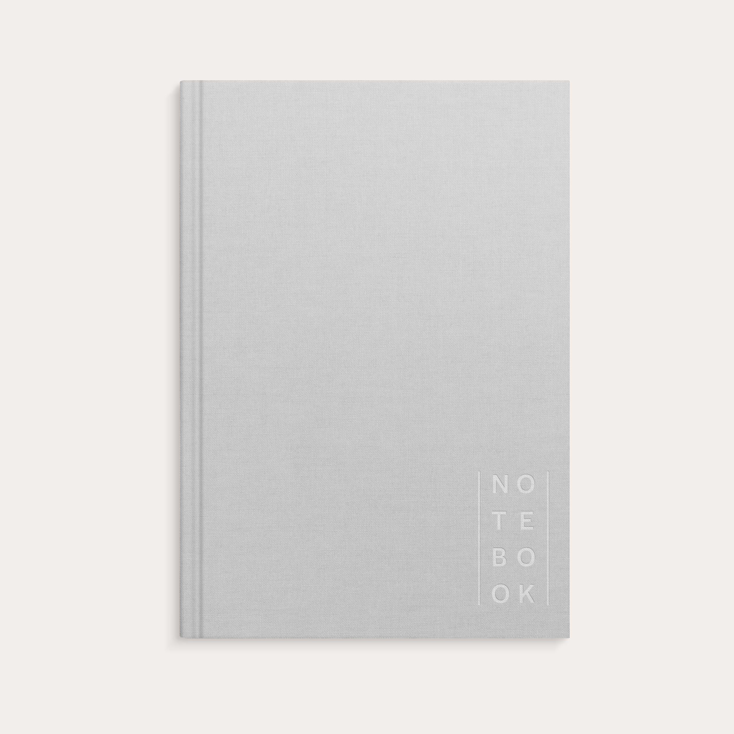 Notebook Textile light grey lined A5