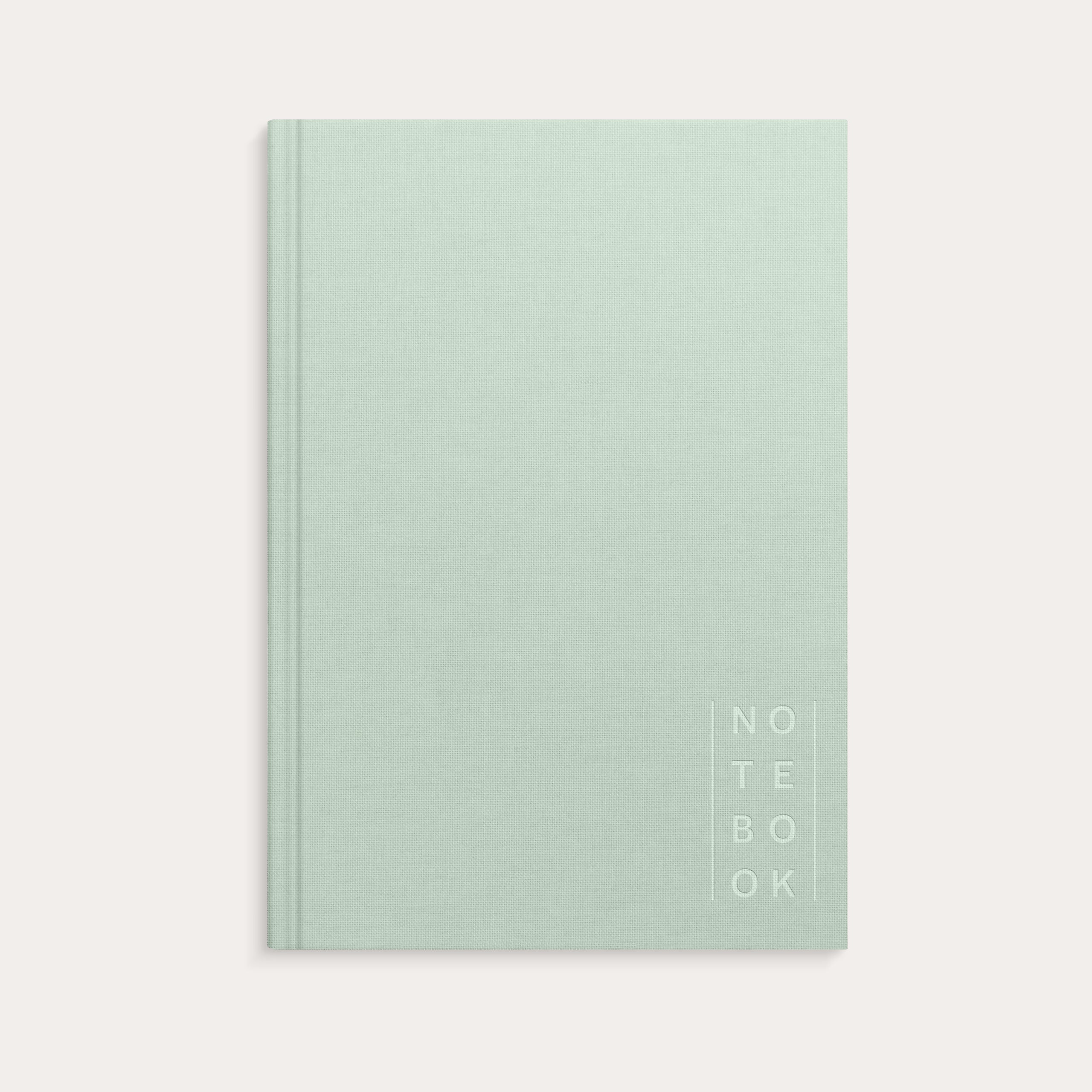 Notebook Textile green lined A5