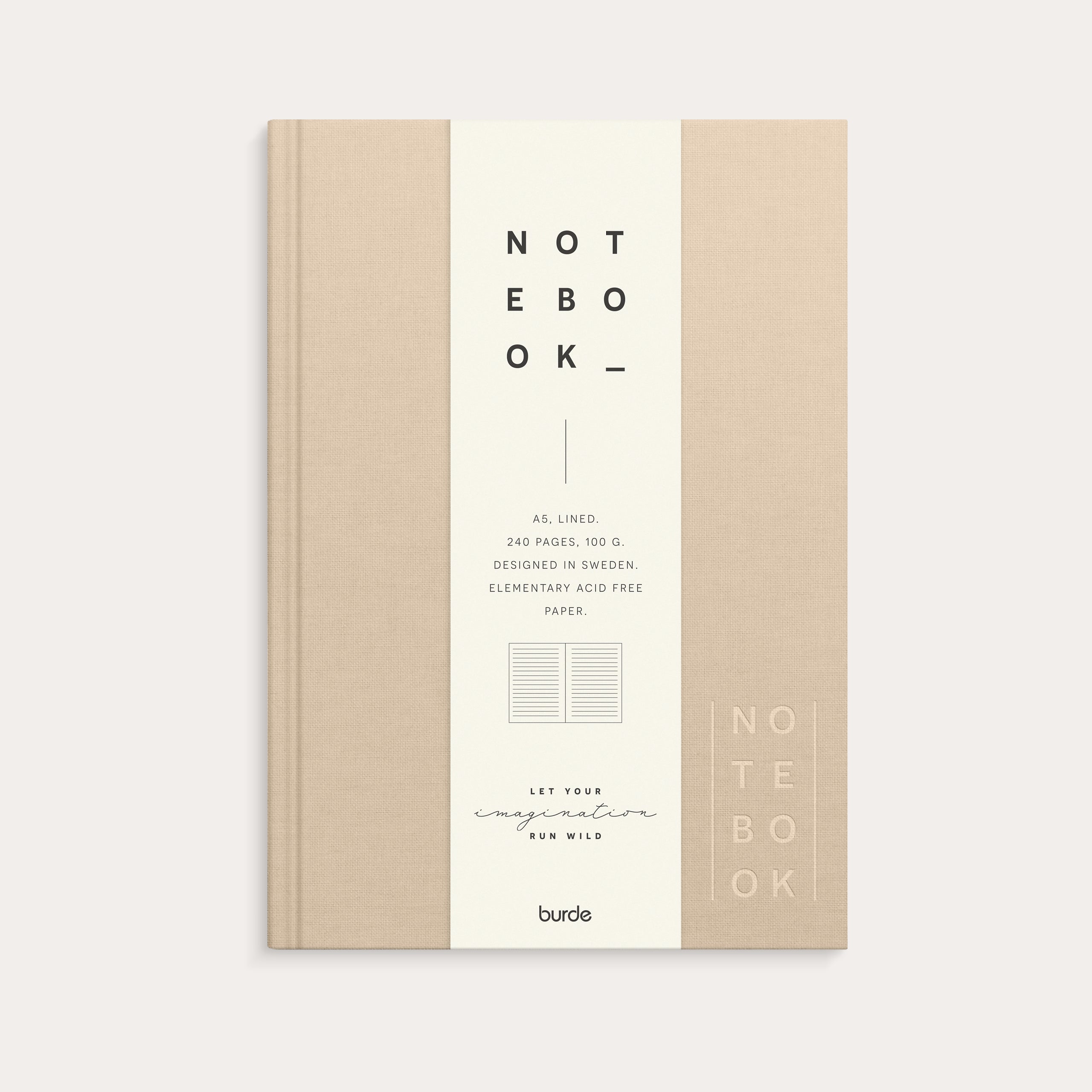 Notebook A5 Textile Beige
