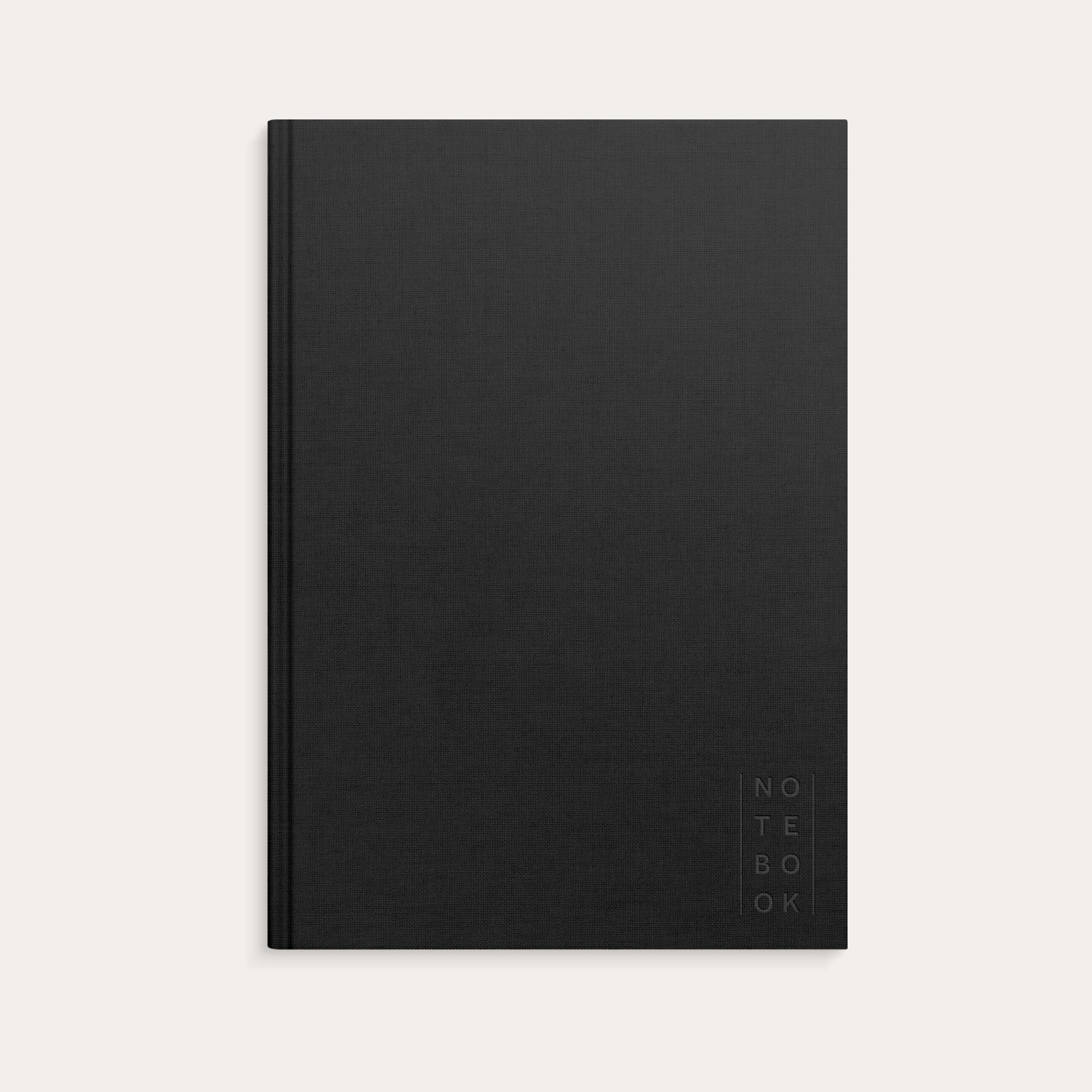 Notebook Textile black lined A4
