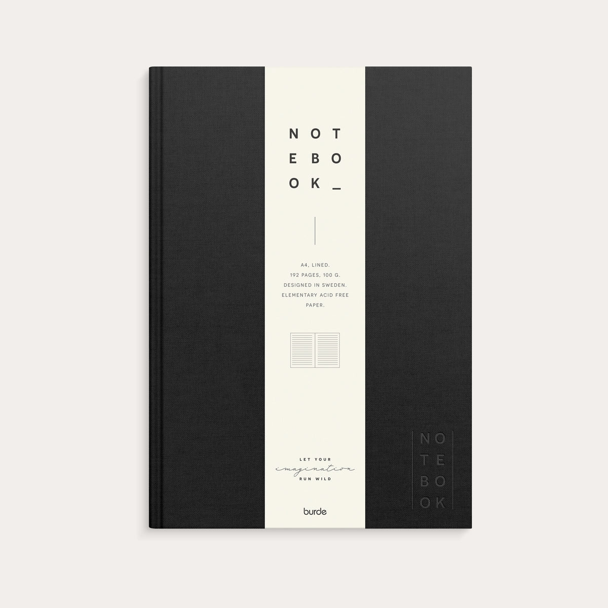 Notebook A4 Textile Black