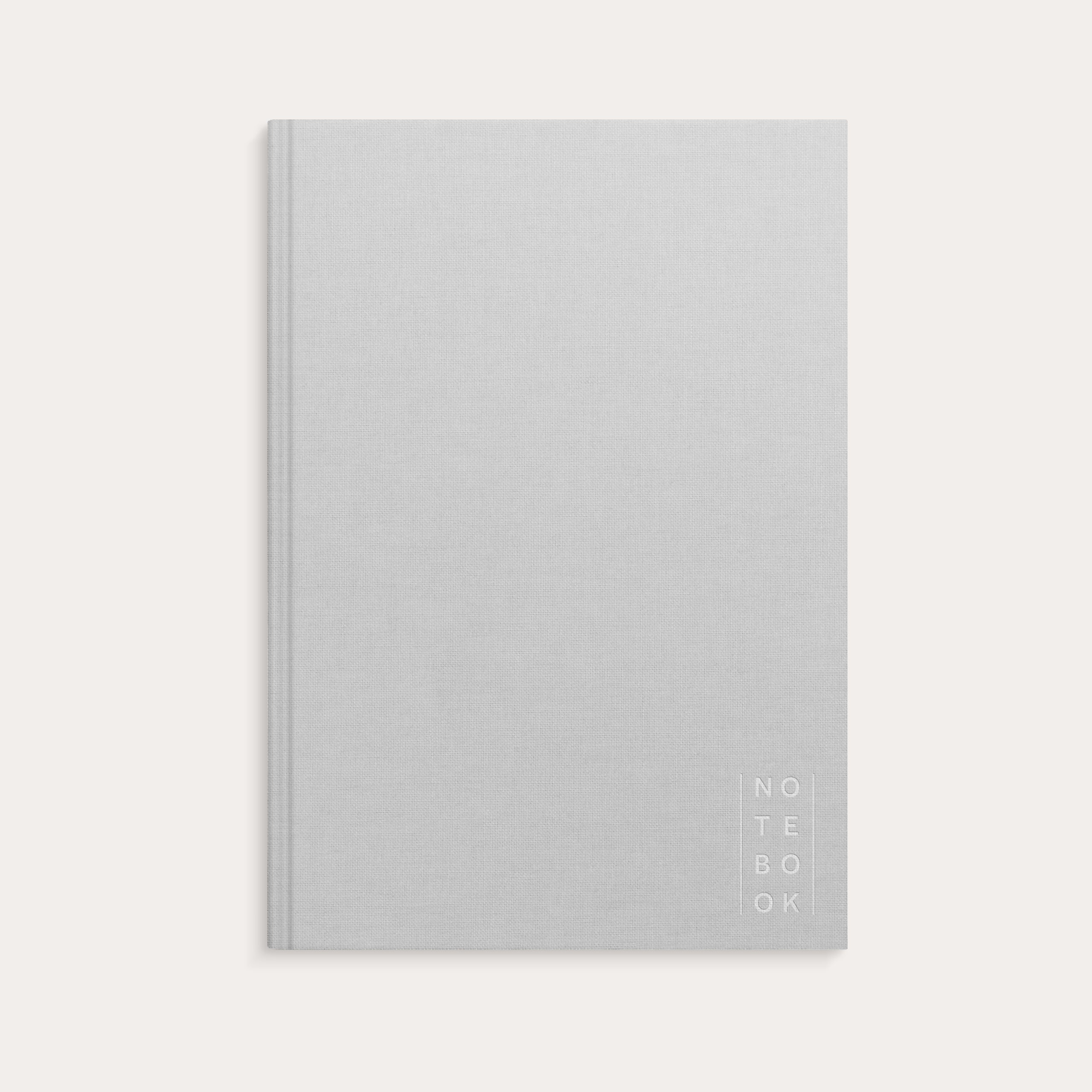 Notebook A4 Textile Light Grey