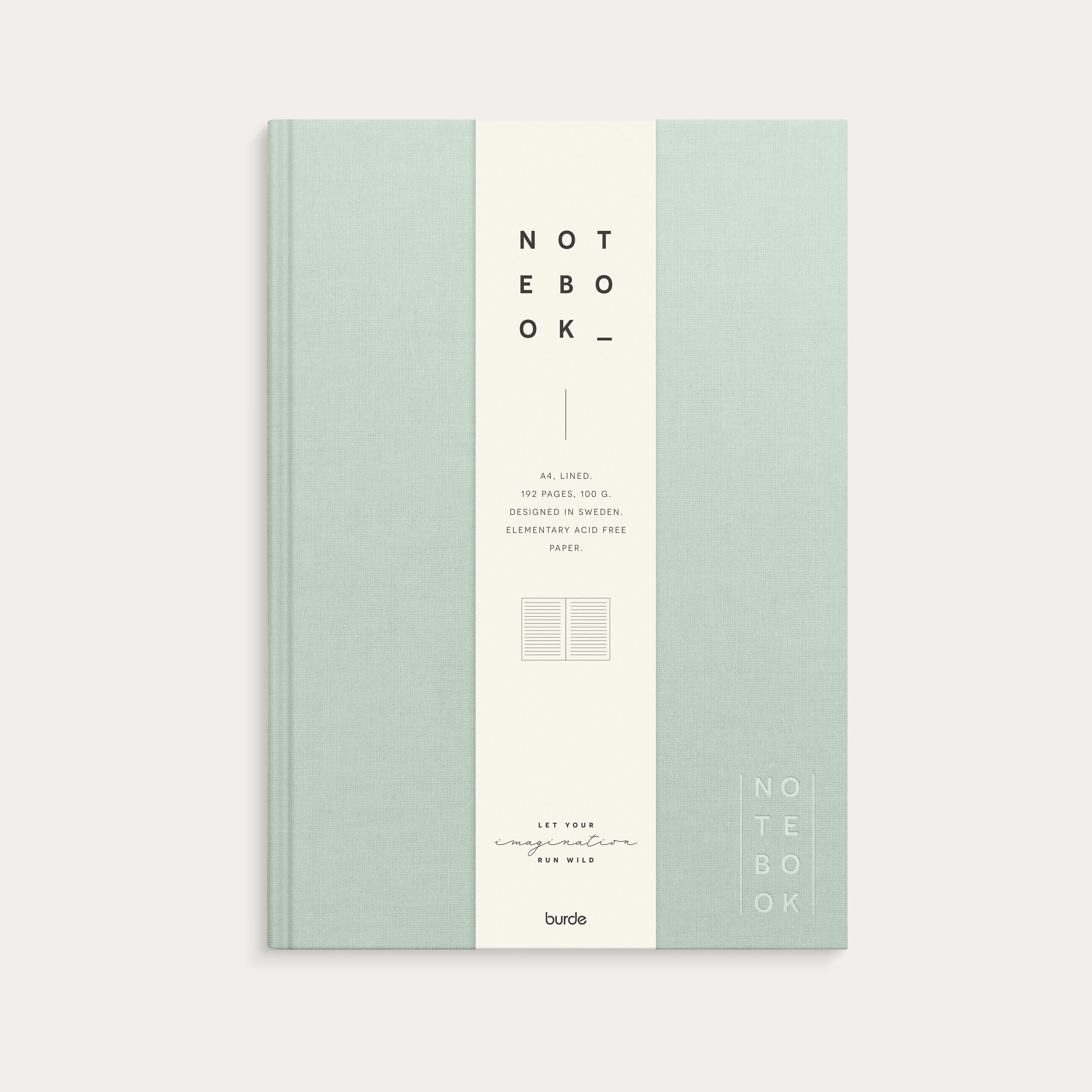 Notebook A4 Textile Green