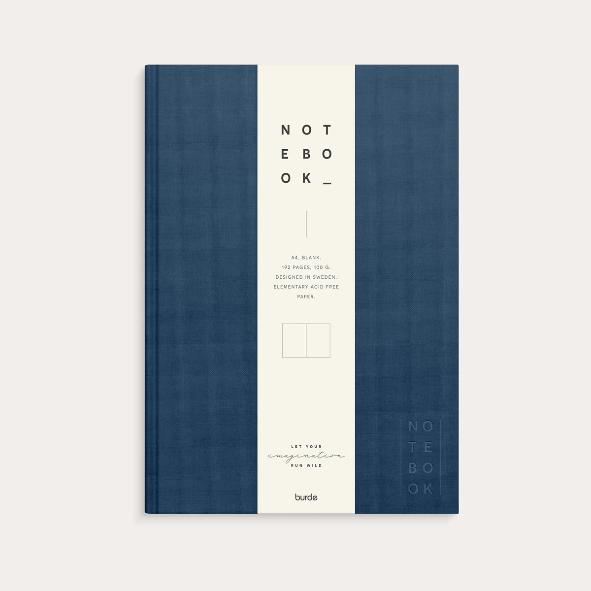 Notebook A4 Textile Dark Blue