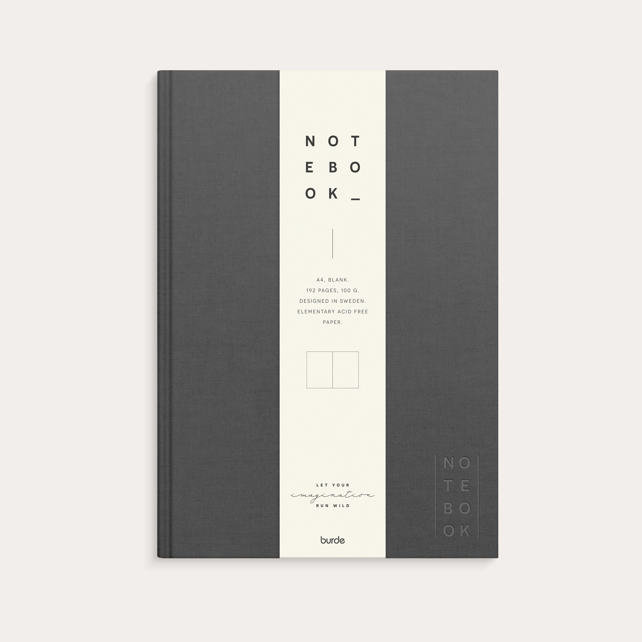 Notebook A4 Textile Dark Grey