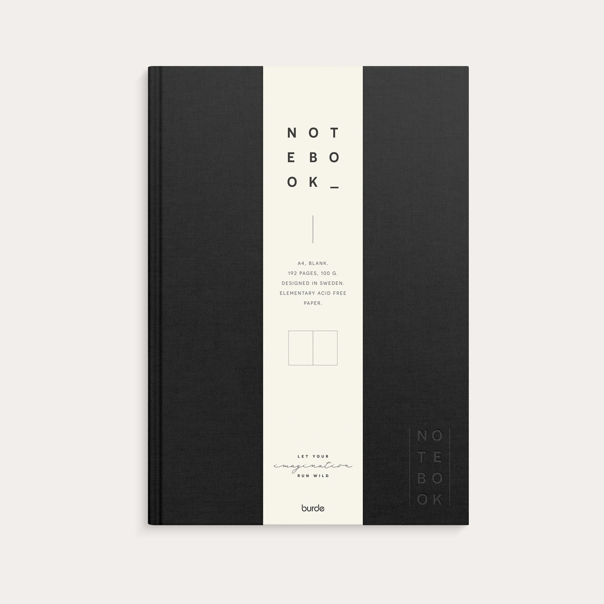 Notebook A4 Textile Black