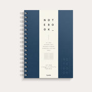 Notebook Textile dark blue lined A5