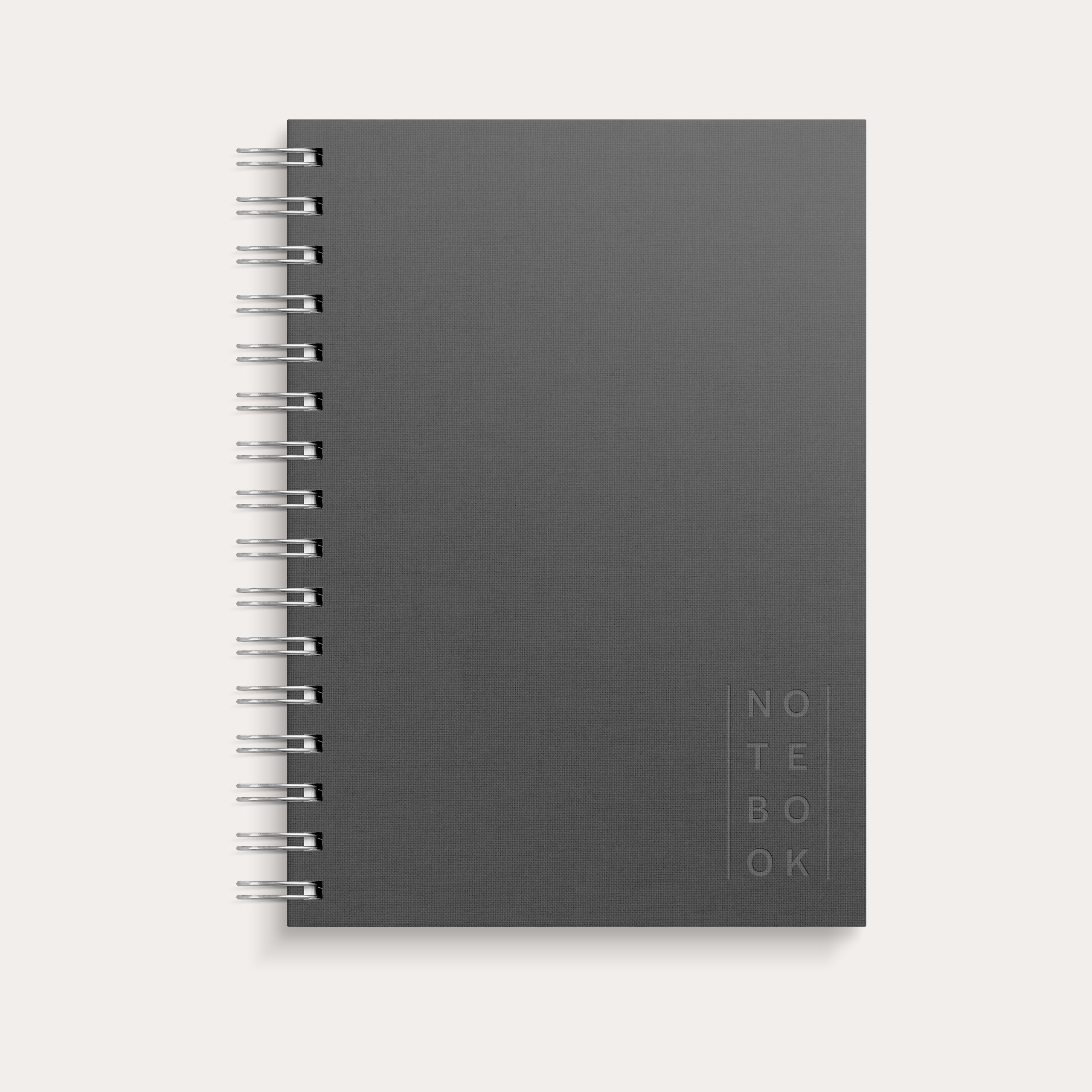 Notebook Textile dark grey lined A5