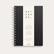 Notebook Textile black lined A5