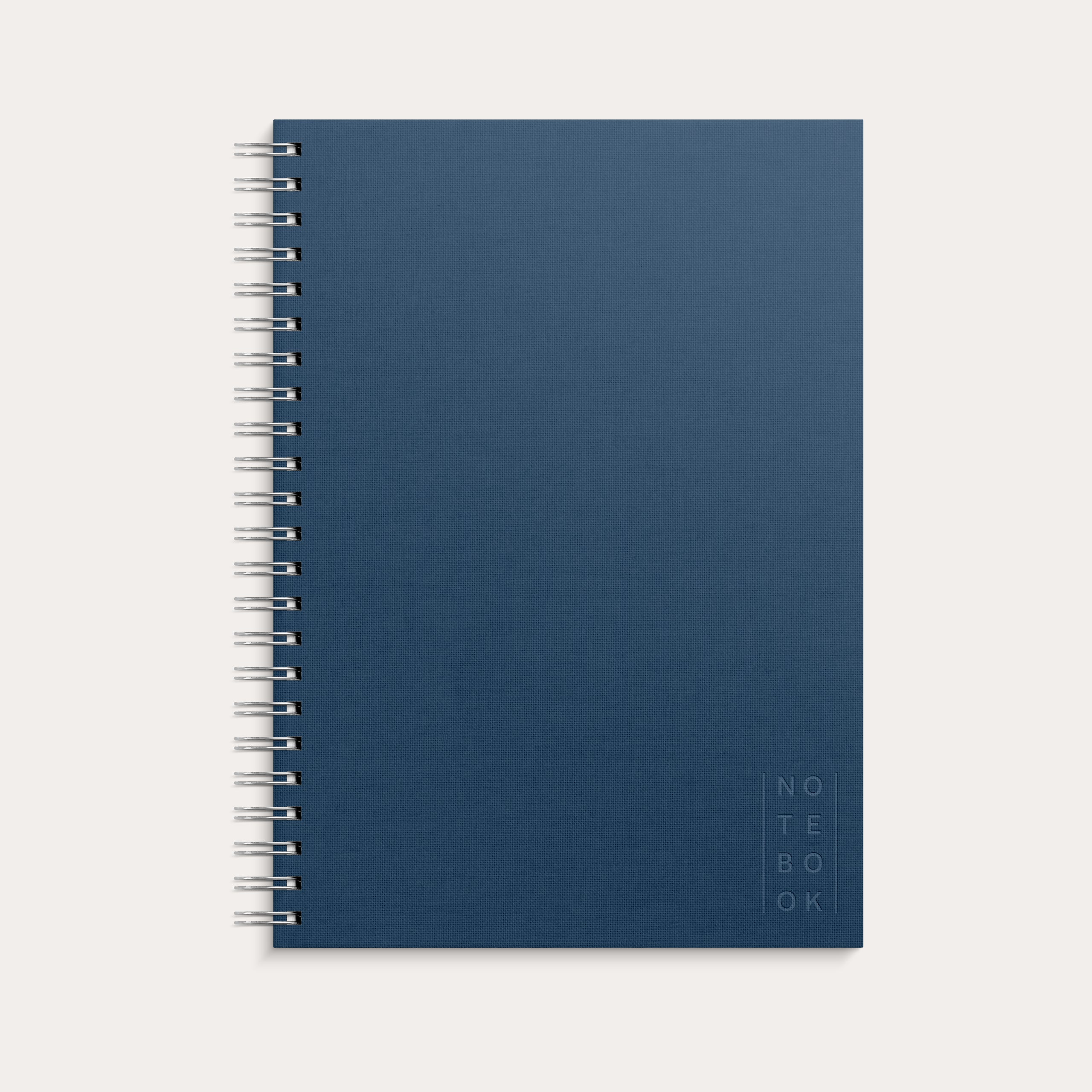 Notebook Textile dark blue lined A4