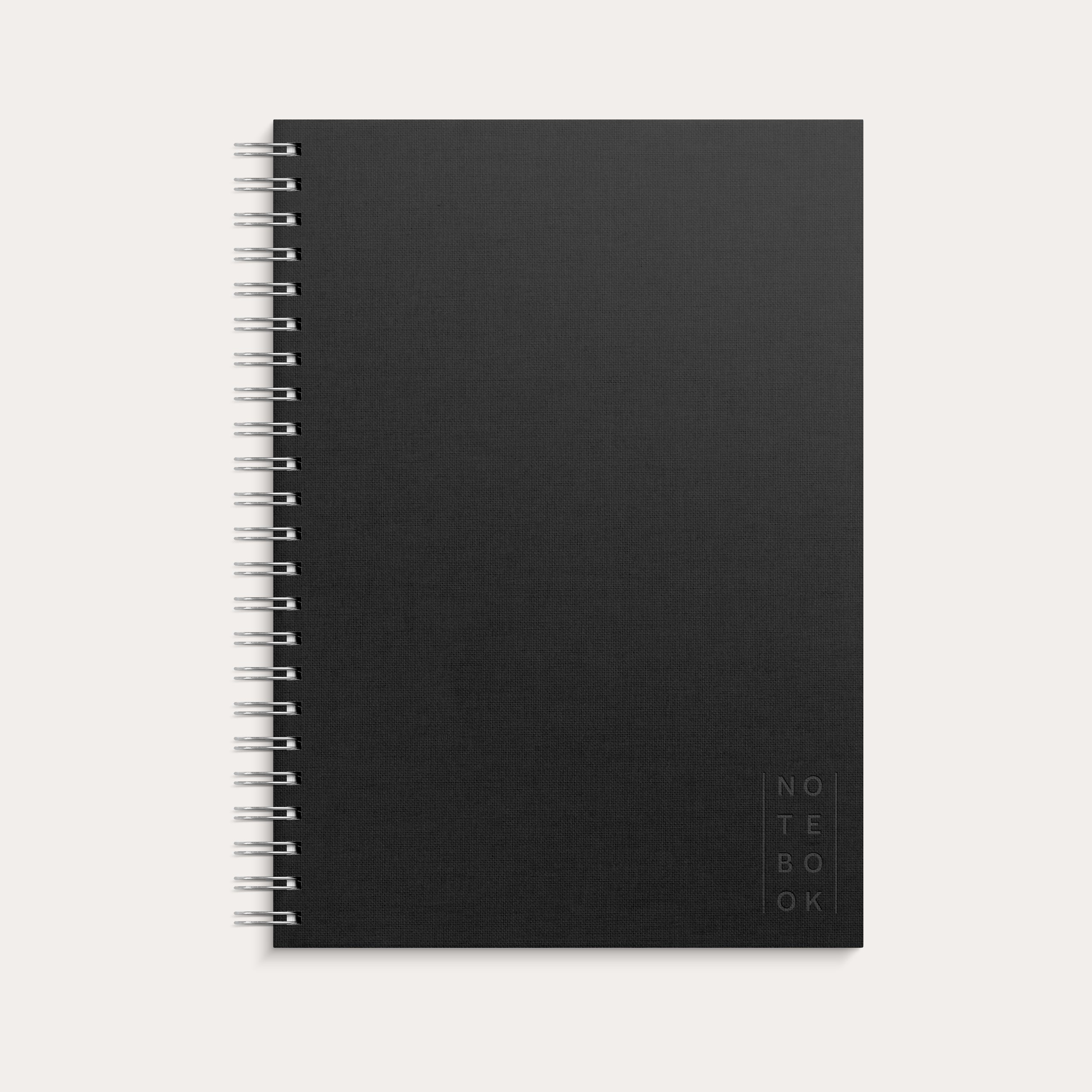 Notebook Textile black lined A4
